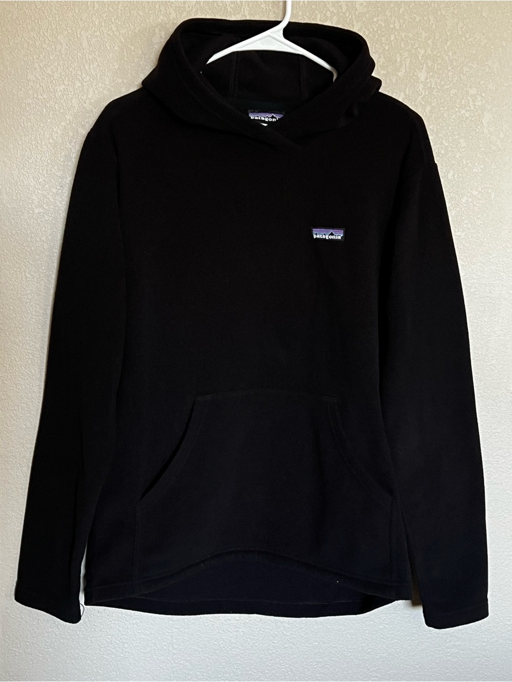 Patagonia Black Soft Fleece Hoodie Pullover size M Gorpcore Cabincore